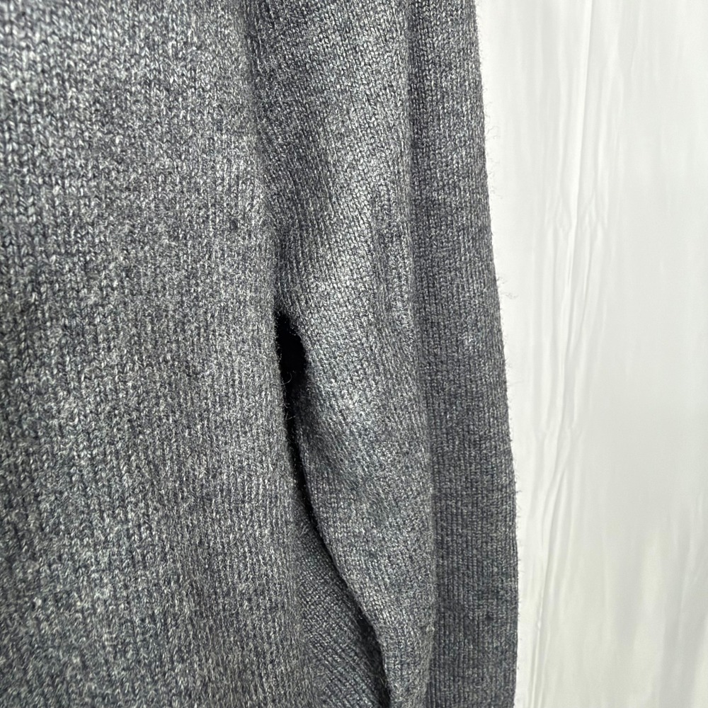 Sandro Nepeta Grey V-Neck Striped Asymmetrical Collar Sweater D313M Size 1 - Picture 7 of 10